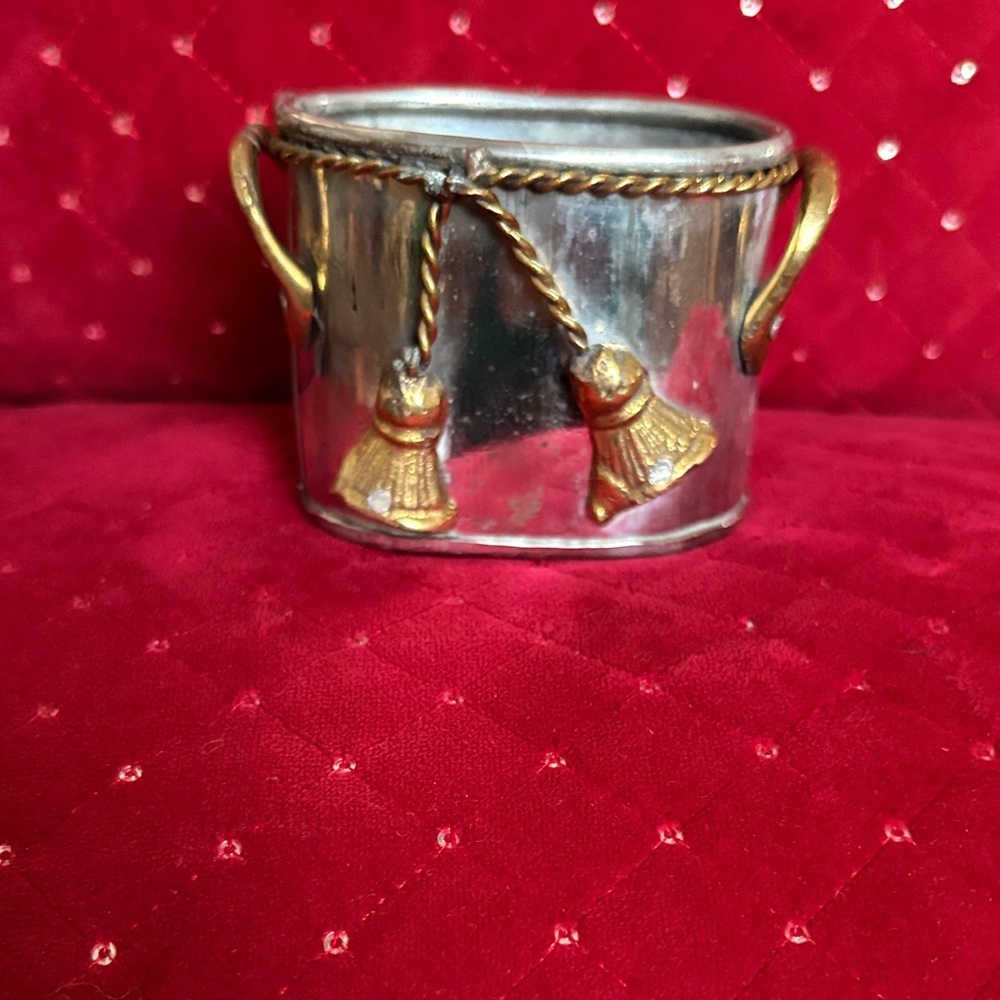 2”x3” Silver and Gold Decorative Bucket